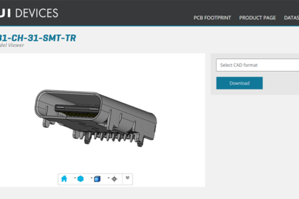 Example of CUI Devices’ 3D model viewer tool