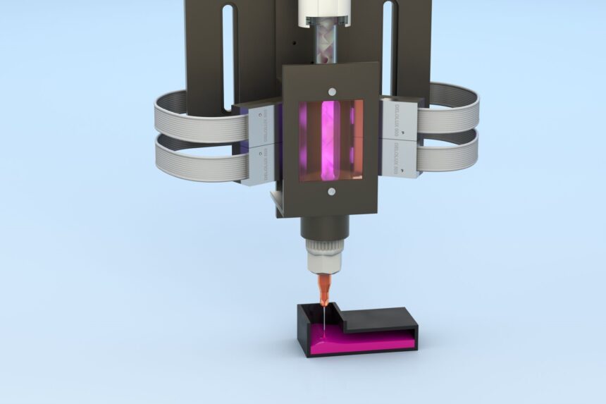 The new technology combines the process steps of dispensing and preactivation by light