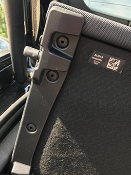 The TSSD installed in a parcel shelf application