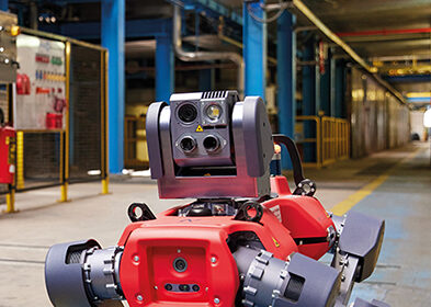 ANYmal robot doing the daily safety monitoring tour at Outokumpu’s site in Krefeld, Germany