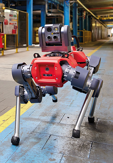 ANYmal robot doing the daily safety monitoring tour at Outokumpu’s site in Krefeld, Germany