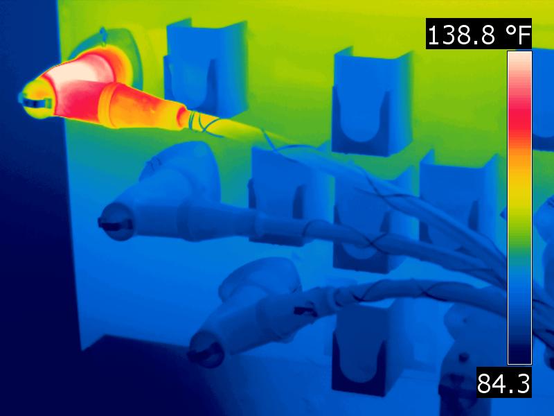 Poor electrical connections can be easily identified before they cause production halts