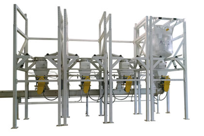 Bulk bags on a factory conveyor
