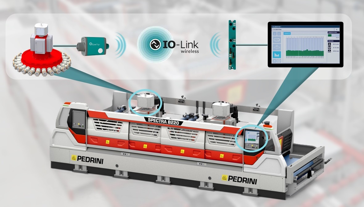 Pedrini switched from complex and high-cost communication slip rings on the calibrators into smaller and more cost-effective slip rings