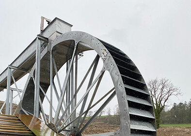 The waterwheel supplies 150kWh per day