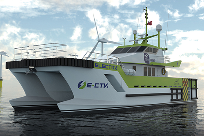 The E-CTV will serve on a windfarm for three years