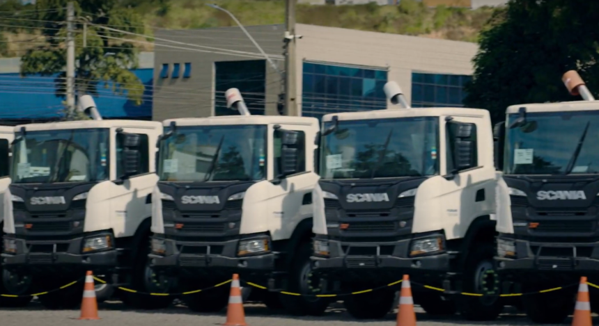 The new teleoperated truck being used in Brazil.