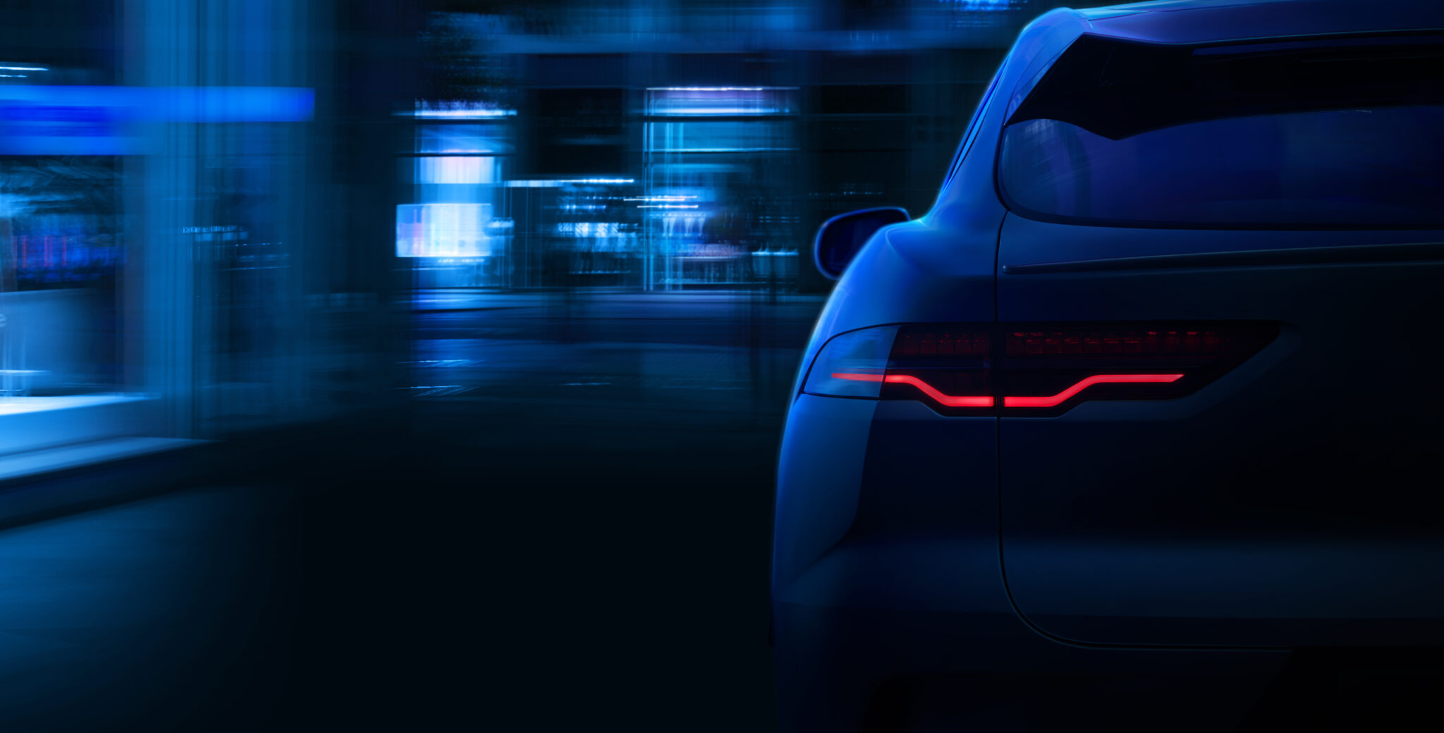 A photo of the rear of Jaguars I-PACE