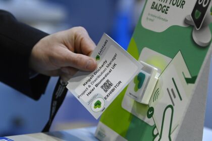 A photo of an entry ticket being scanned