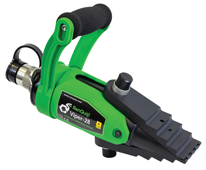 The Renquip flange spreader has a spreading force of 28 tonnes