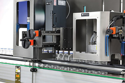 Domino’s K300 digital printer runs at speeds of up to 44,000 bottles per hour