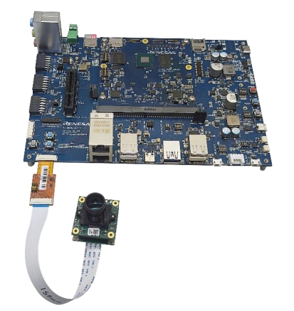 e-con camera connected to RZ/G3E  kit