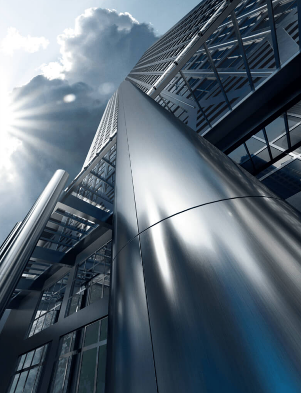 Stainless steel building