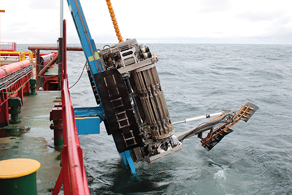 PROD2 being deployed from Ocean Zephyr on the Baltyk project