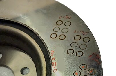 Wear marking on the brake disk