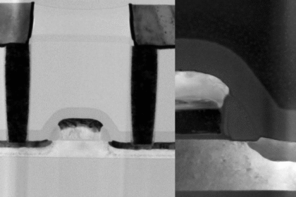 TEM cross section of 600°C RF switch processed on standard TR commercial wafer, image via Julie LOCHE/STMicroelectronics