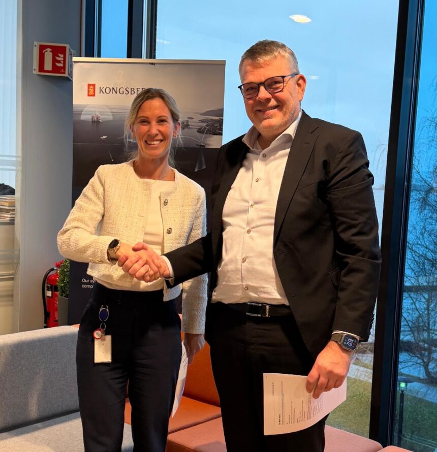Camilla Kiss, acting president, Kongsberg Discovery and Niels Peter Christiansen, CEO, MacArtney Underwater Technology Group