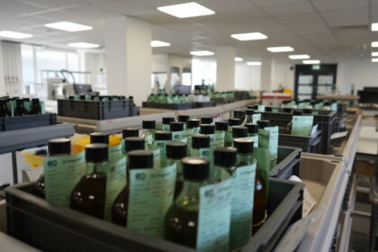 High-voltage (HV) transformer oil samples, image via EA Technology