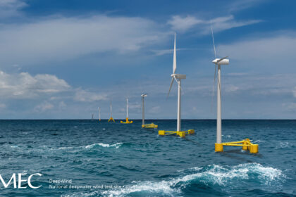 An artists impression of the EMEC DeepWind test site, image via EMEC