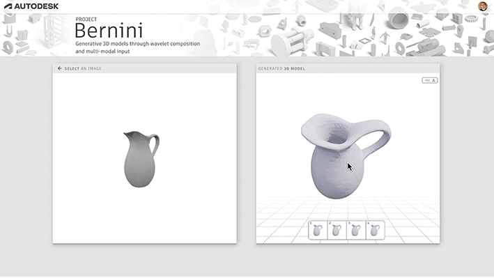 A water pitcher generated on Autodesk’s Bernini AI model