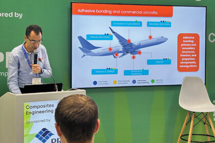 Juan Abad Zapatero, customer engineer at Syensqo, speaking at Advanced Engineering