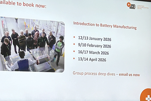 Upcoming UKBIC opportunities for battery manufacturing training