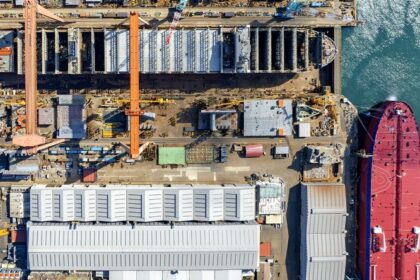 HD Hyundai Heavy Industries’ Ulsan Shipyard. Image via HD Hyundai