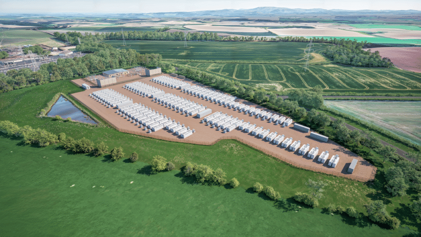 Rendered image of Eccles BESS project