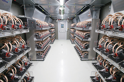 The 800-channel, high-current battery testing lab in Cambridge
